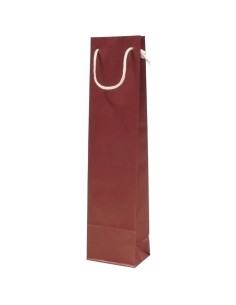 Nöörsangadega punane paberkott veinile 9,5+6,5x38cm