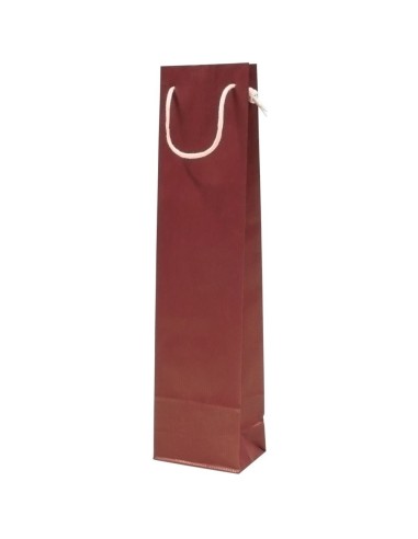 Nöörsangadega punane paberkott veinile 9,5+6,5x38cm