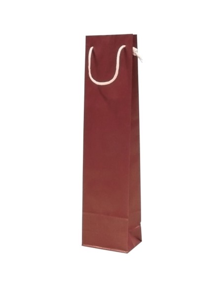 Nöörsangadega punane paberkott veinile 9,5+6,5x38cm