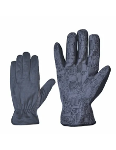 Work gloves synthetic leather/fabric with silicone pattern