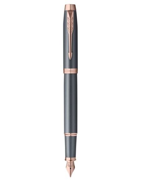 Parker IM Slate PGT Fountain Pen, M, Blue Ink
