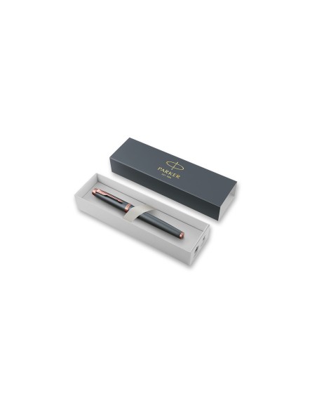 Parker IM Slate PGT Fountain Pen, F, Blue Ink