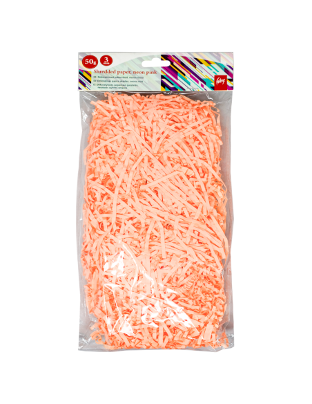 Decorative shredded paper College, 50gsm, neon pink