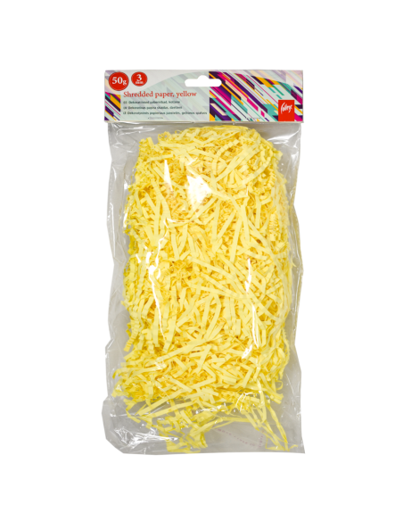 Decorative shredded paper College, 50gsm, yellow