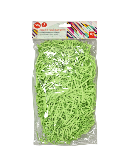 Decorative shredded paper College, 50gsm, light green