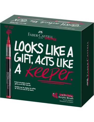 Faber-Castell Multimark Acrylic Brush Markers, 48 Pieces