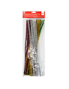 Karvatraat College 30cm x 6mm 30tk metallik assortii