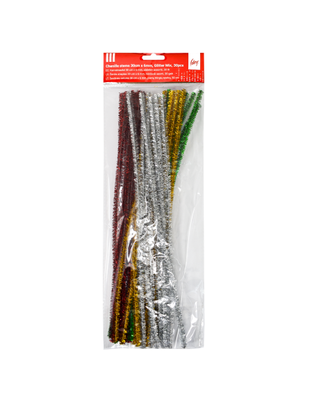 Karvatraat College 30cm x 6mm 30tk metallik assortii
