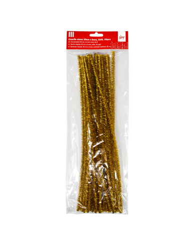 Pom Poms College 30cm - 6mm, 30 pcs, Gold