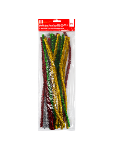 Karvatraat College 30cm x 9mm 30tk metallik assortii