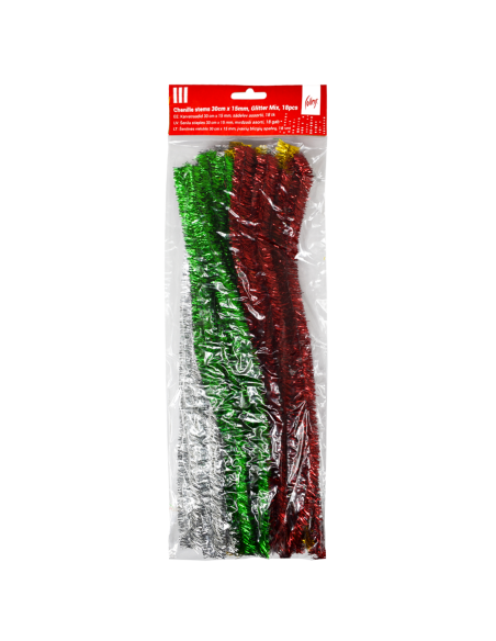 Karvatraat College 30cm x 15mm 30tk metallik assortii