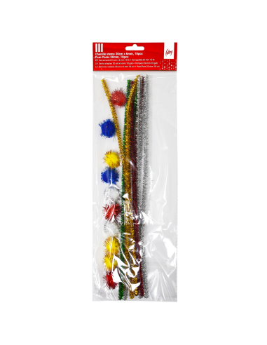 Karvatraat College 30 cm x 6 mm 10 tk + Karvapallid 20 mm 10 tk