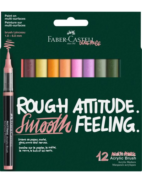 Akrüülmarkerite komplekt Faber-Castell Multimark 12 värvi Cottage