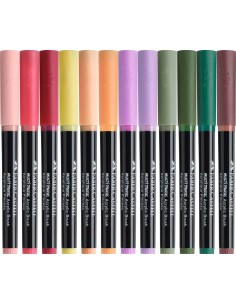 Faber-Castell Multimark Cottage Acrylic Brush Markers, 12 Pieces 2