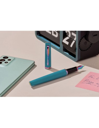 Parker Meridian Teal RBT Fountain Pen F Blue Ink