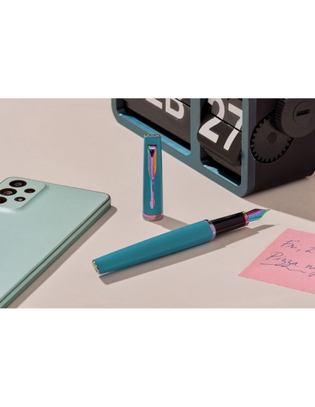 Parker Meridian Teal RBT Fountain Pen F Blue Ink