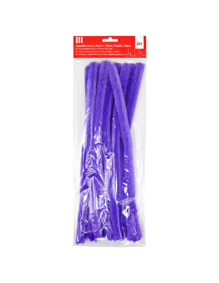 Pom Poms College 30cm - 15mm, 10 pcs, Purple