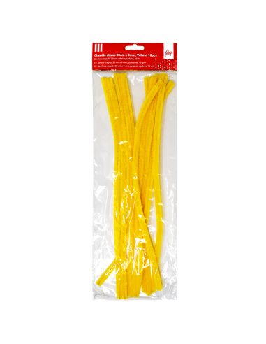 Pom Poms College 30cm - 9mm, 10 pcs, Yellow