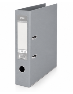 Registraator Deli A4 7cm PP/PP metall alaserv, hall