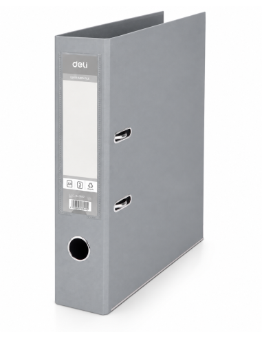 Registraator Deli A4 7cm PP/PP metall alaserv, hall