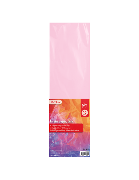 Tissue paper College, 10 pages, pink