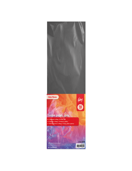 Tissue paper College, 10 pages, grey