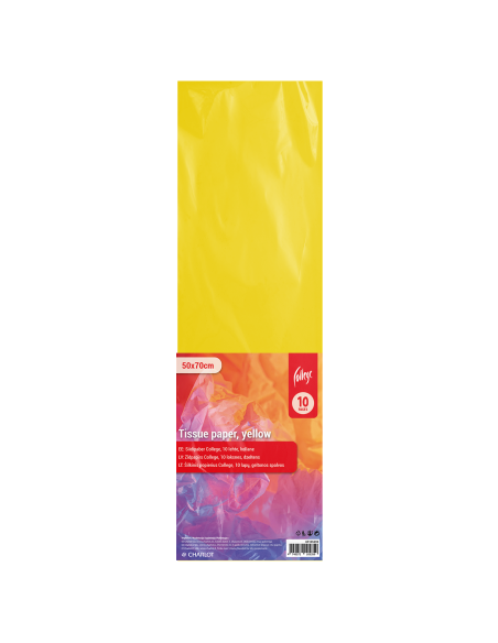 Tissue paper College, 10 pages, yellow