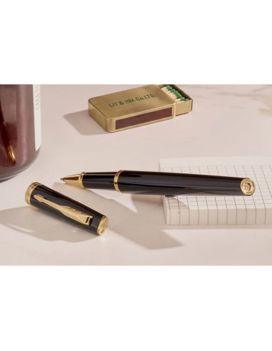 Parker Meridian Black GT Rollerball Pen F Black Ink