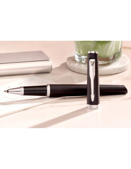 Parker Meridian Matte Black CT Rollerball Pen F Black Ink