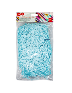 Decorative shredded paper College, 50gsm, light blue