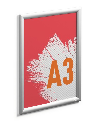 Snap frame aluminium A3 silver Durable 1pcs silver