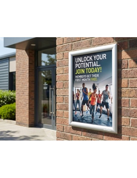 Snap frame aluminium OUTDOOR A4, silver, Durable 1pc