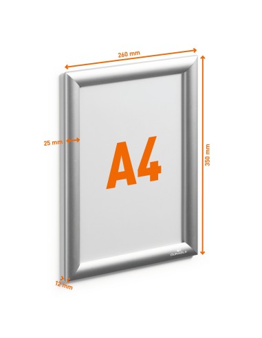 Snap frame aluminium OUTDOOR A4, silver, Durable 1pc