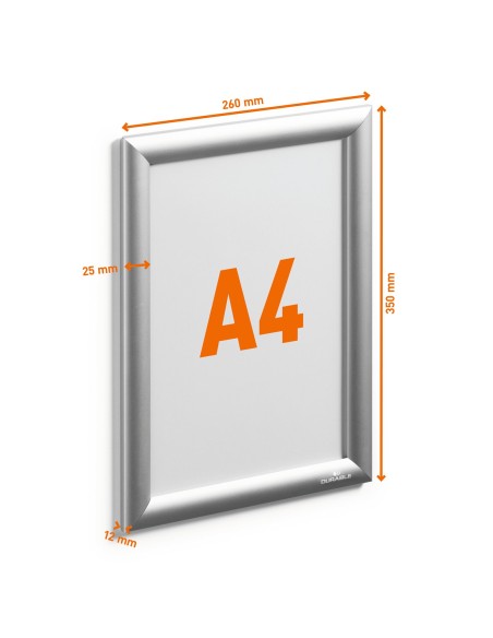 Snap frame aluminium OUTDOOR A4, silver, Durable 1pc