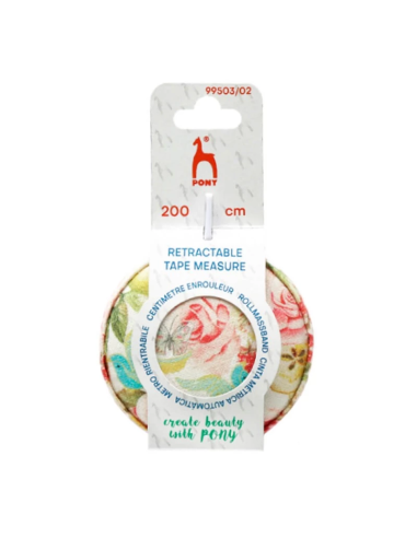 Measuring Tape Pony Retractable Floral 2m