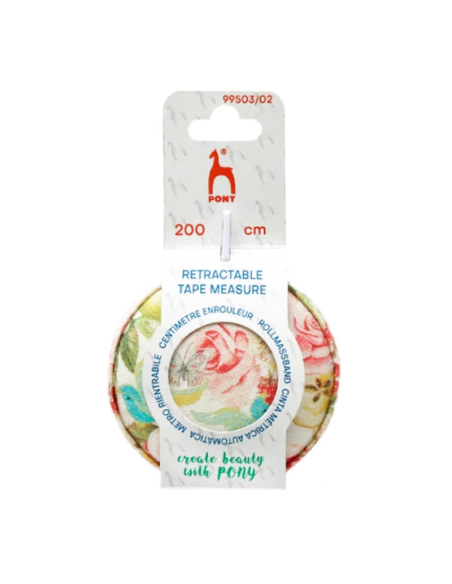Measuring Tape Pony Retractable Floral 2m