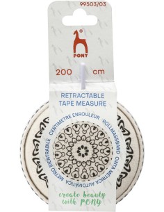 Measuring Tape Pony Retractable Black 2m