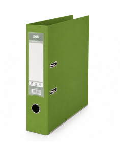 Registraator Deli A4 5cm PP/PP metall alaserv, roheline