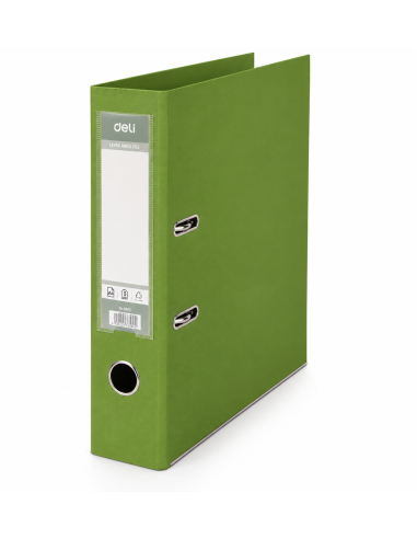 Lever Arch File Deli A4 50mm PP/PP with metal shoe, Classic green