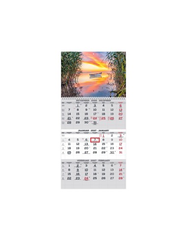 Seinakalender Timer TRIO eesti-inglise nr.25