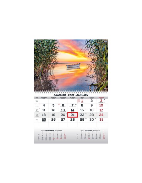 Seinakalender Timer MONO eesti-inglise nr.25