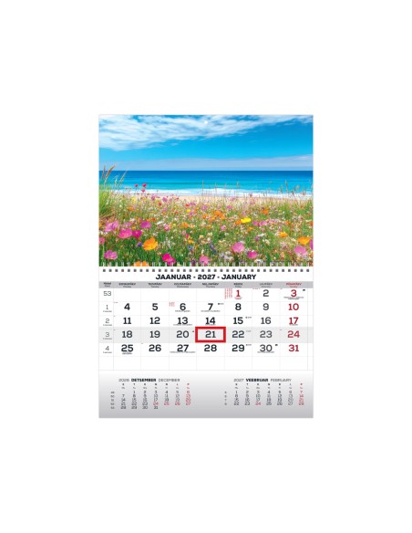 Seinakalender Timer MONO eesti-inglise nr.27
