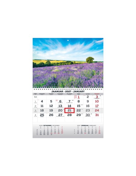 Seinakalender Timer MONO eesti-inglise nr.29