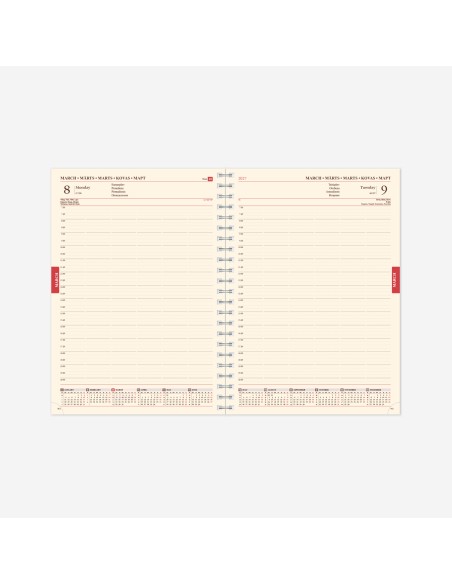 Raamatkalender Timer SENATOR Spirex Päev tumepruun