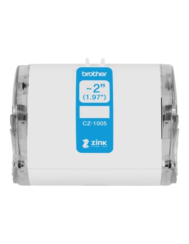Etikettlint Brother CZ-1005, vastupidav, valge, 50mmx5m