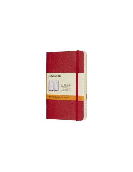 Moleskine Notebook Pocket Ruled Scarlet Red Soft