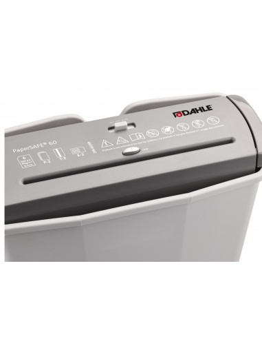 Document shredder PaperSAFE® PS 60 - 6 sheets, 6 mm strip-cut, feed width 220 mm, 11 l