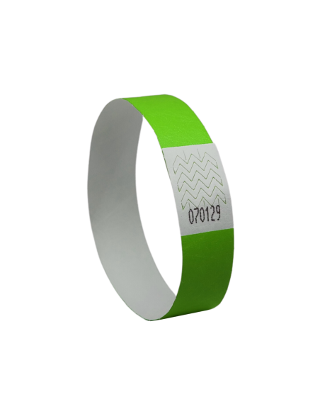 Wristbands Tyvek neon green 265x19mm