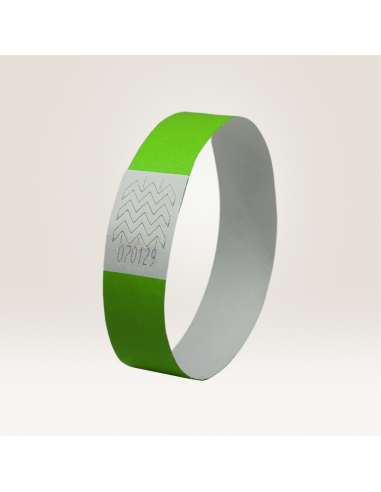 Wristbands Tyvek neon green 265x19mm