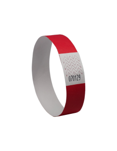 Wristbands Tyvek neon red 265x19mm